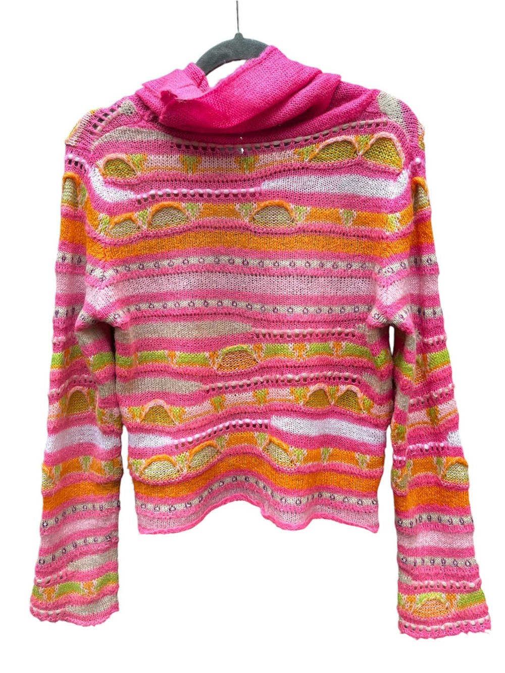 🌸🩷 Vintage 90s Coogi United Colors Of Benetton Pink Mohair Pullover Turtleneck S